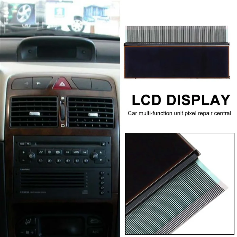 Écran LCD de navigateur Central de voiture complet pour 206 307 citroën C5 Xsara Picasso, pièces d'unité multifonction, réparation de pixels d'écran