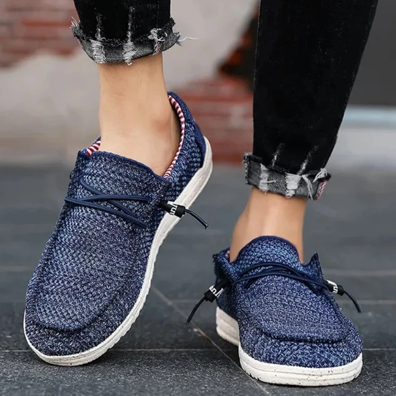 

Мужская повседневная прогулочная обувь на парусиновой мягкой подошве, удобная и прочная, однотонные туфли на плоской подошве, новые высококачественные лоферы