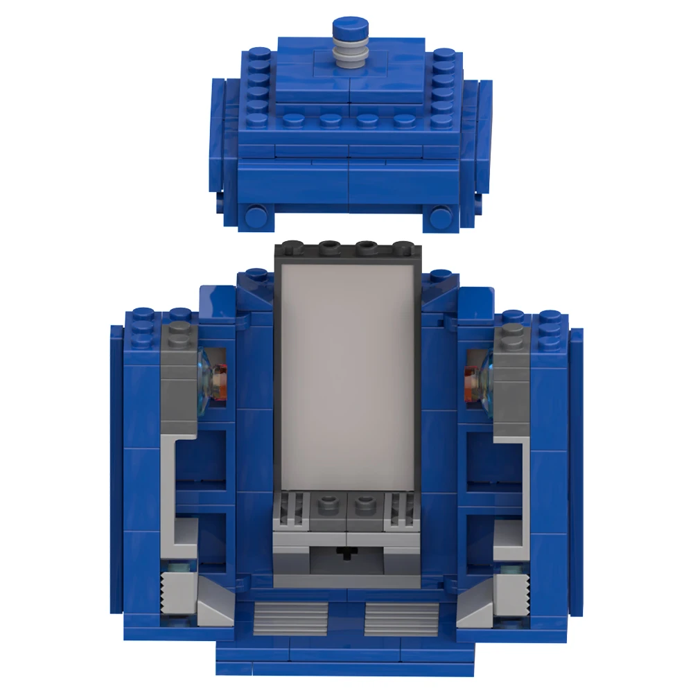 MOC Classic Movie Blue Telephone Booth Action Figure Building Block Set Movie Retro Sci-Fi Movie Model Xmas Gift view 2