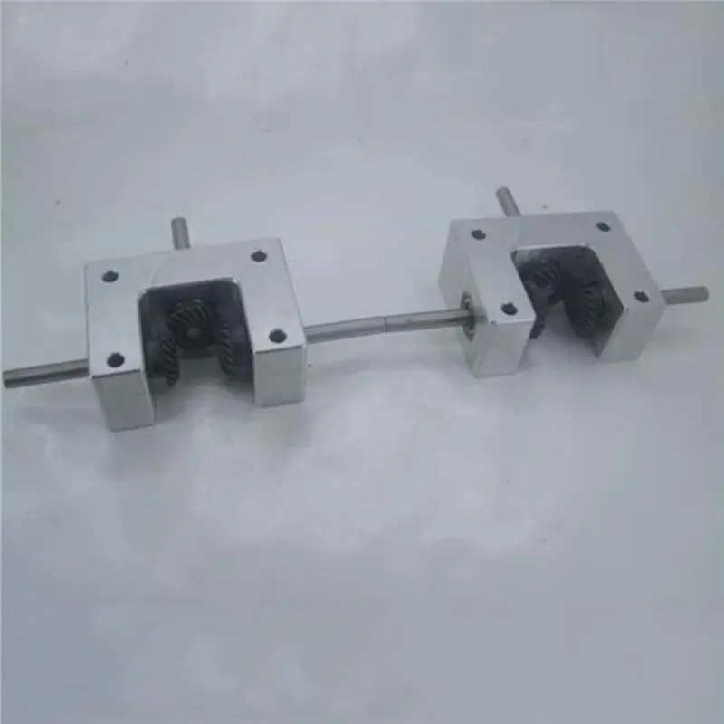 AB34-Transmission Spiral Bevel Gear 1:1 Shaft Diameter 90-Degree Differential Assembly Small Dual Output Shaft Converter