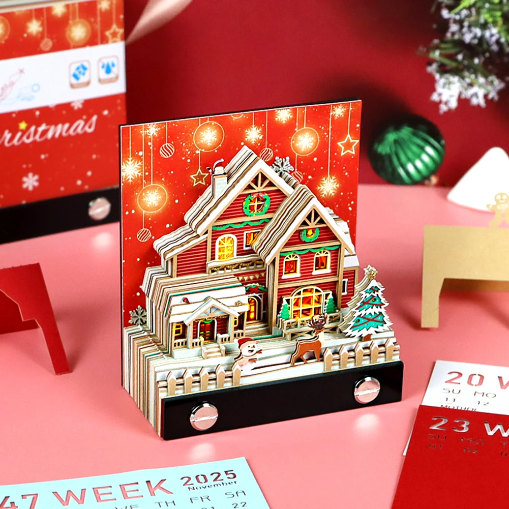 Fantasys Snow House Notepad Novelty Snow House Shape 3D Stick Notes For Desktop Decor