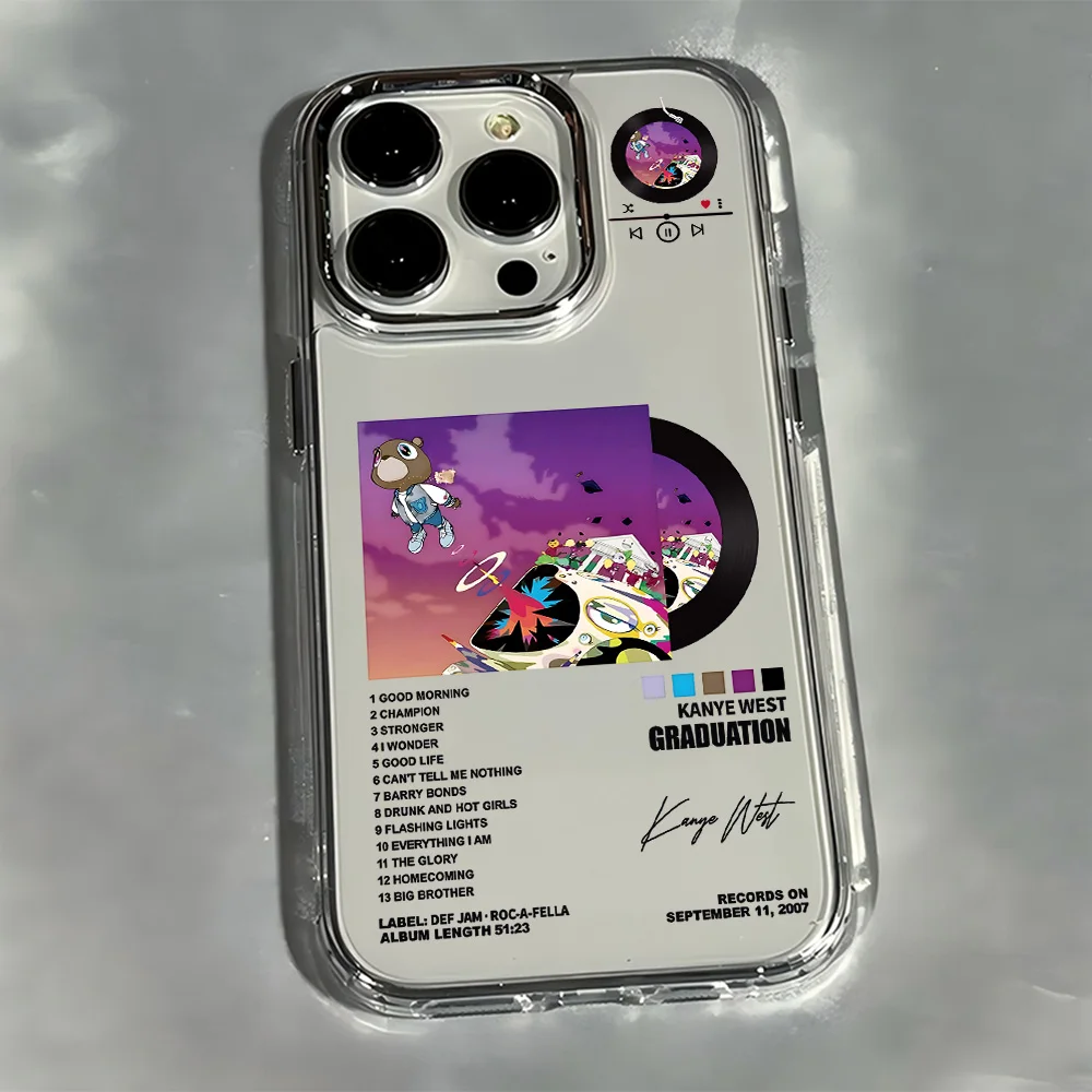 Rapper Kanyes West Hot Albums Phone Case For iPhone 17e 17 16e 16 15 14 13 12 11 mini Pro Max X XR XSMAX Air Plus Transparent