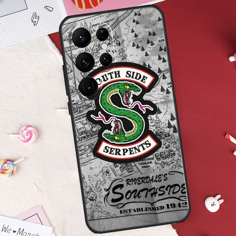 الجانب الجنوبي الثعابين ريفرديل حافظة لهاتف سامسونج جالاكسي S25 FE S23 FE S20 S21 S22 S24 S25 Ultra S9 S10 S25 Plus غطاء شل #4