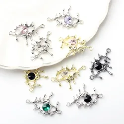 10pcs Irregular Inlaid Hollow Out Eyes Shape Charms Pendants Connector Jewelry Making DIY Handmade Bracelet Necklace Accessories