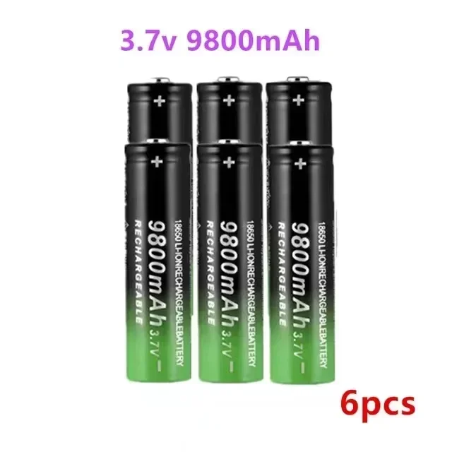 نئی 18650 Li-Ion بیٹری 9800mah ریچارج ایبل بیٹری 3.7V LED فلیش لائٹ فلیش لائٹ یا الیکٹرانک ڈیوائسز بیٹری کے لیے