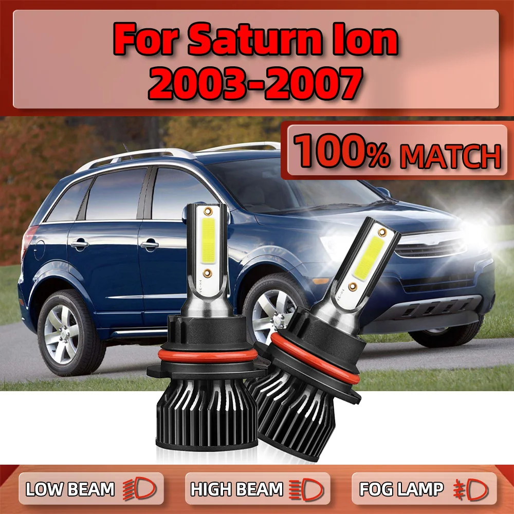 

120W LED Headlight Bulbs 20000LM Car Headlamps 6000K Plug and Play Auto Lamps 12V For Saturn Ion 2003 2004 2005 2006 2007