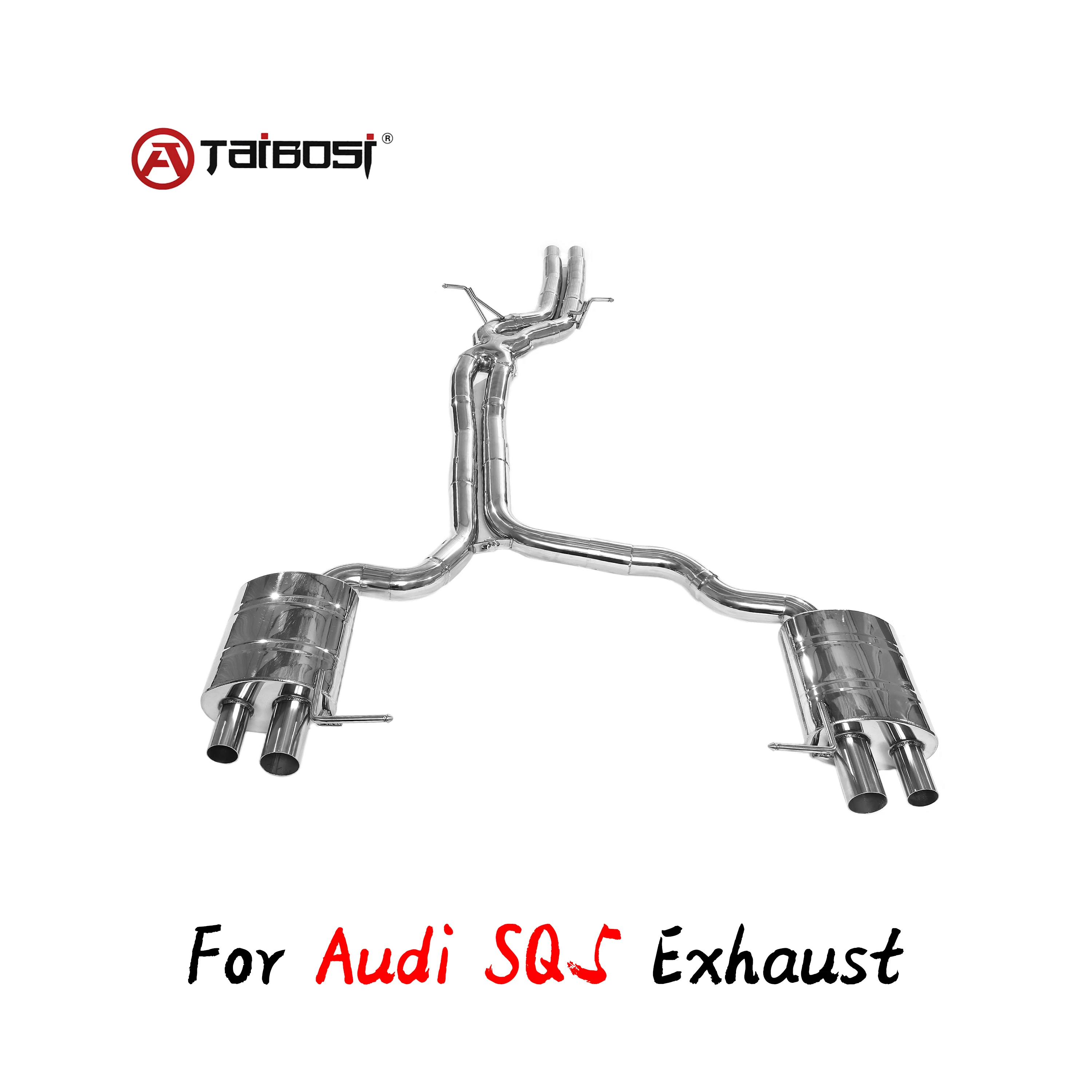 For Audi SQ5 Car Cat-Back Exhaust Pipe Taibosi Performance Electronic Electric Valve Muffler Cutout Stainless Steel Silencer DIY