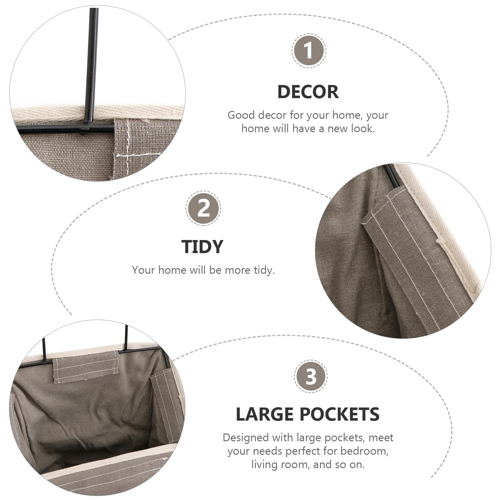 

Extra Large Wall-Mounted Hanging Storage Bag Cloth Door Organizer with Multiple Pockets for Neat Home Decor Bedroom Living Room