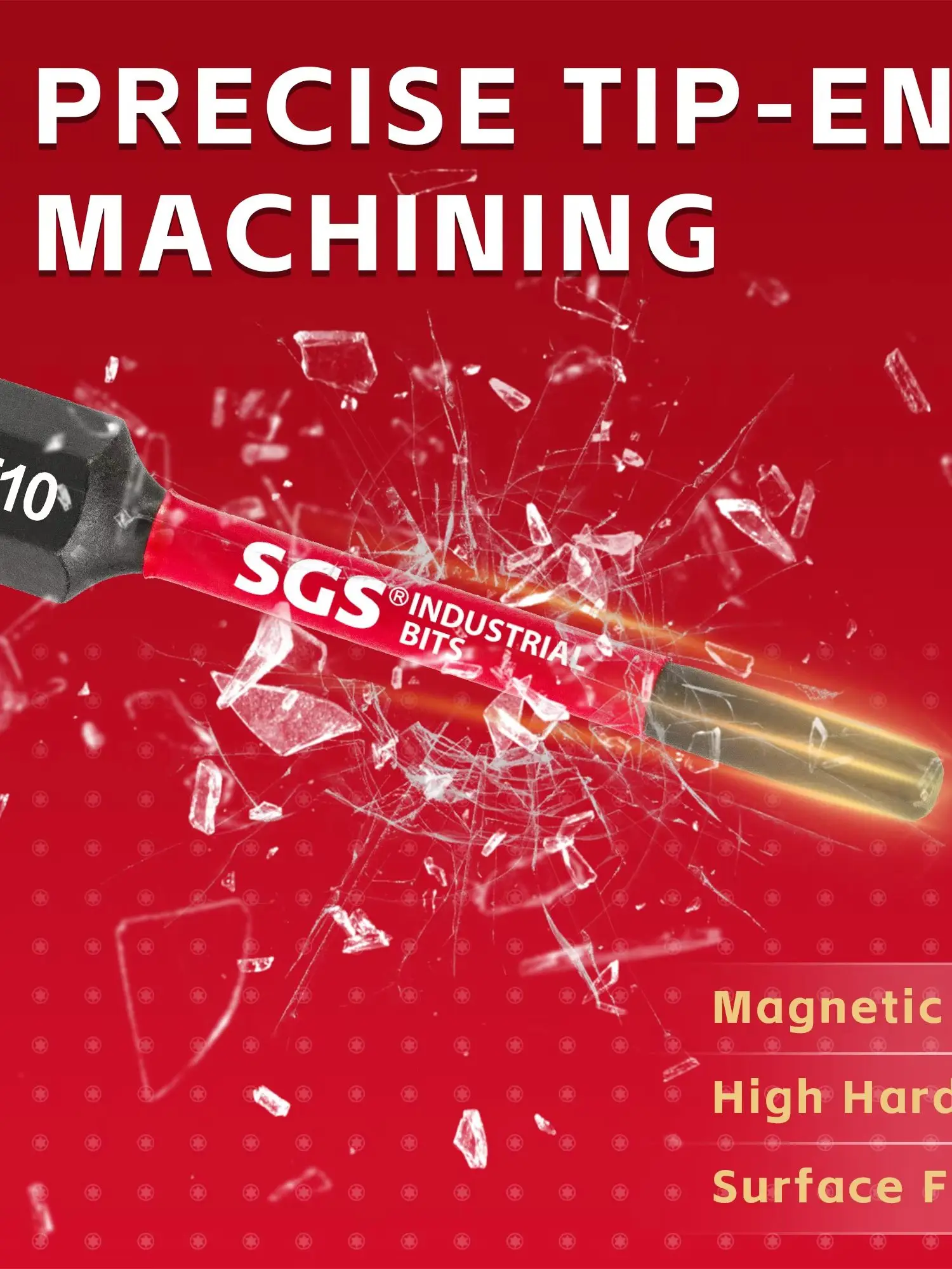 15-teiliges T10 Impact-Torx-Schraubendreher-Set, Industriequalität, S2-Stahl, schwarz phosphatiert, korrosionsbeständig und rostfrei, 50 mm lang, HRC60-62, mit Aufbewahrungsbox, 1/4 Zoll Universalanschluss, hohes Drehmoment, rutschfest – Detail 5