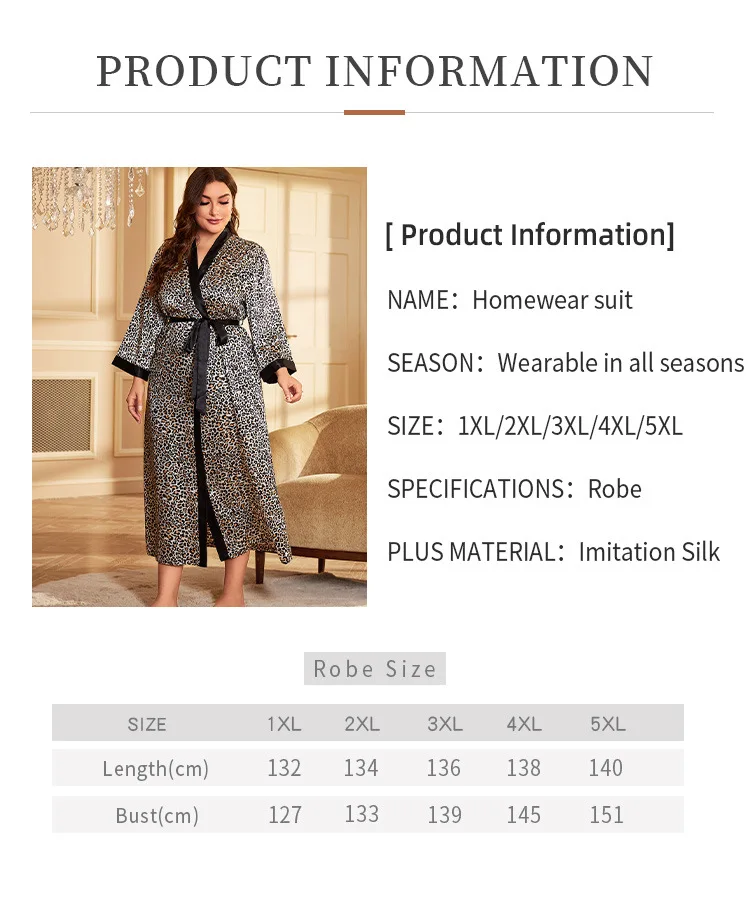 Plus Size Robe Women Sleepwear Summer Sexy Large Size Robes Large Gown Simple Loose Cardigan Bathrobe Thin Loungewear Pijama - view 6
