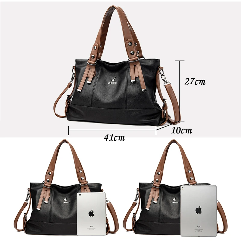 Designer 3 Layers Luxury Female Messenger Bags Ladies Crossbody Shoulder Tote Bag for Women Leather 2024 Fashion Brand Handbags