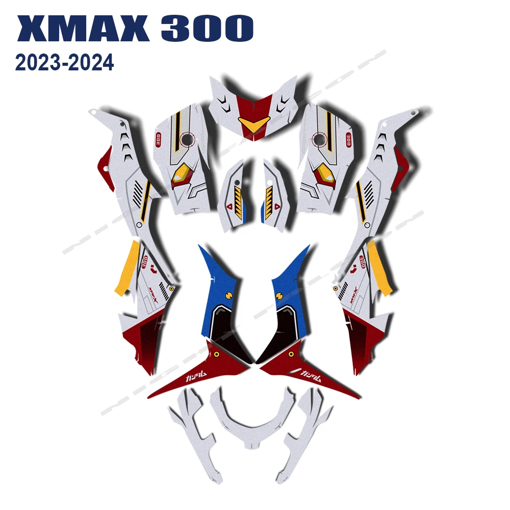 xmax300 Motorcycle Accessories Full Graphic Kit Decal Sticker Protective Accessories for XMAX300 X max300 2023 2024