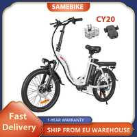 SAMEBIKE CY20 Folding Electric Bike, 20*2.35-inch Spoke Wheel Ebike, 350W Motor, 36V 12Ah Battery, 32km/h Max Speed，Disc Brakes