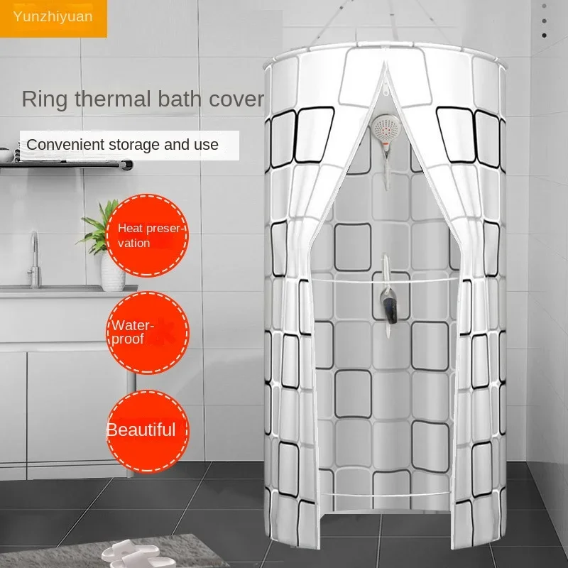 Imagem -03 - Banheiro Chuveiro Cobertura de Chuveiro Duche Isolamento Espessado Cortina de Chuveiro Tela de Chuveiro Separação Seco e Molhado Partição Cabine de Banho Cabine com Chuveiro Sala de Banho Partição de Chuveira Cortina d