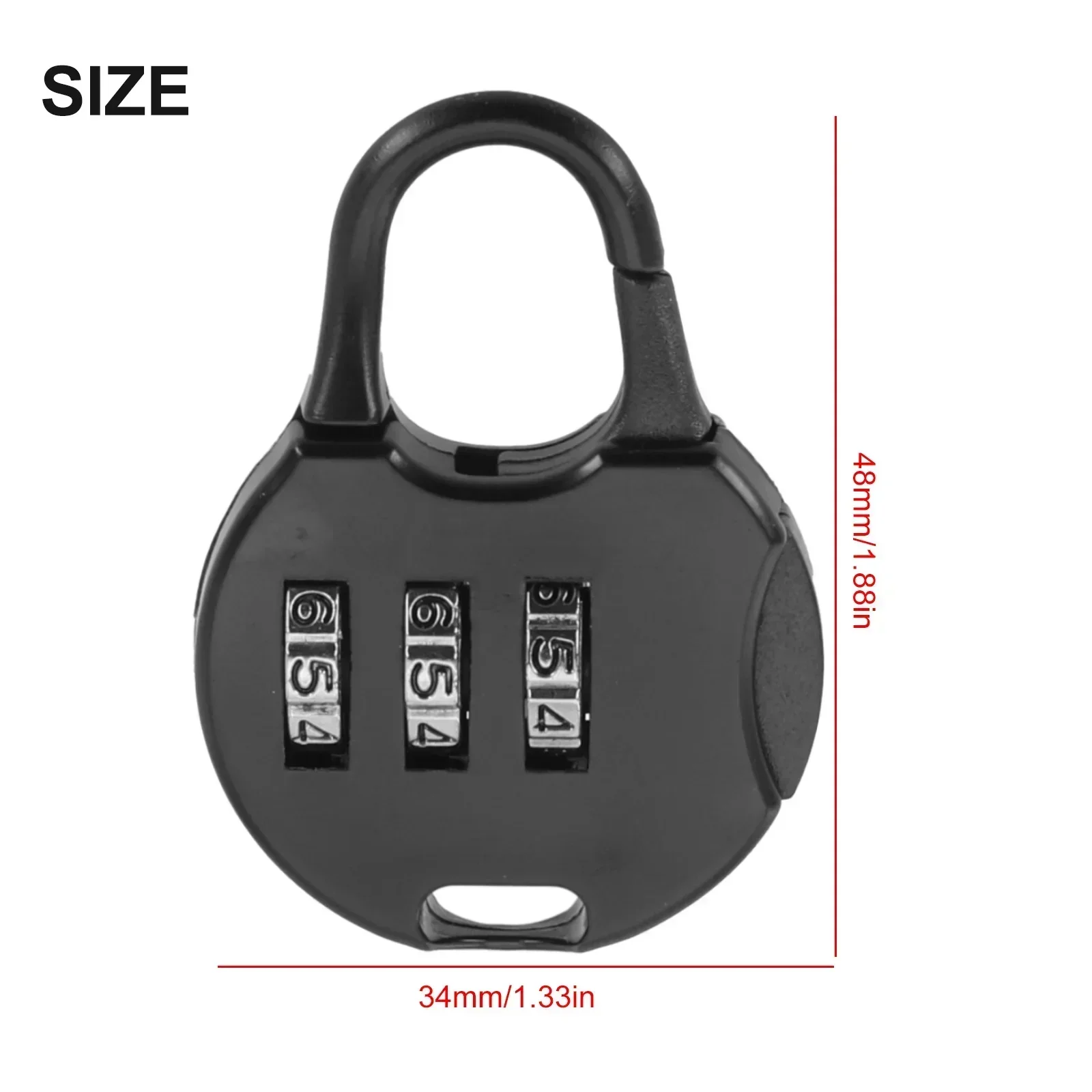 2pcs 3 Digits Password Combination Padlock  Alloy Steel Suitcase For Luggage Travel Mini Combination Lock Padlock Hardware