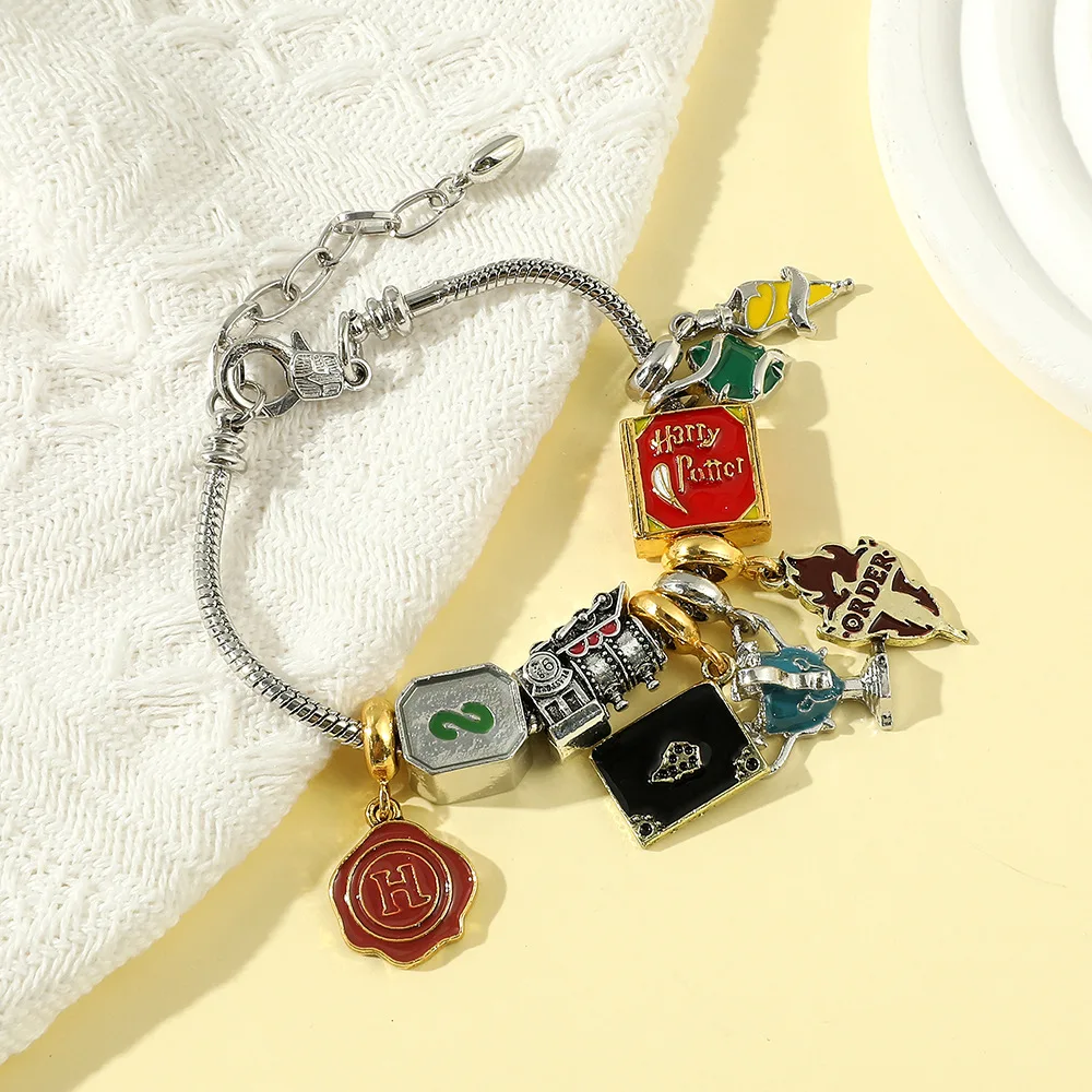 2024 Hot Sale Harry Potter Pandora Bracelet Hip Hop Potter Holy Grail envelope HP Hedwig Family Jewelry Bead Bracelets gifts