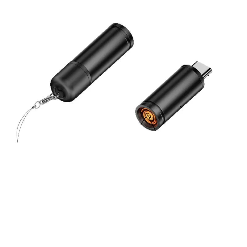 New Mini Cigarette Lighter Windproof Cigarette Lighter Outdoor Blowing Cigarette Lighter Adapter USB-C Type-C Cigarette Lighter