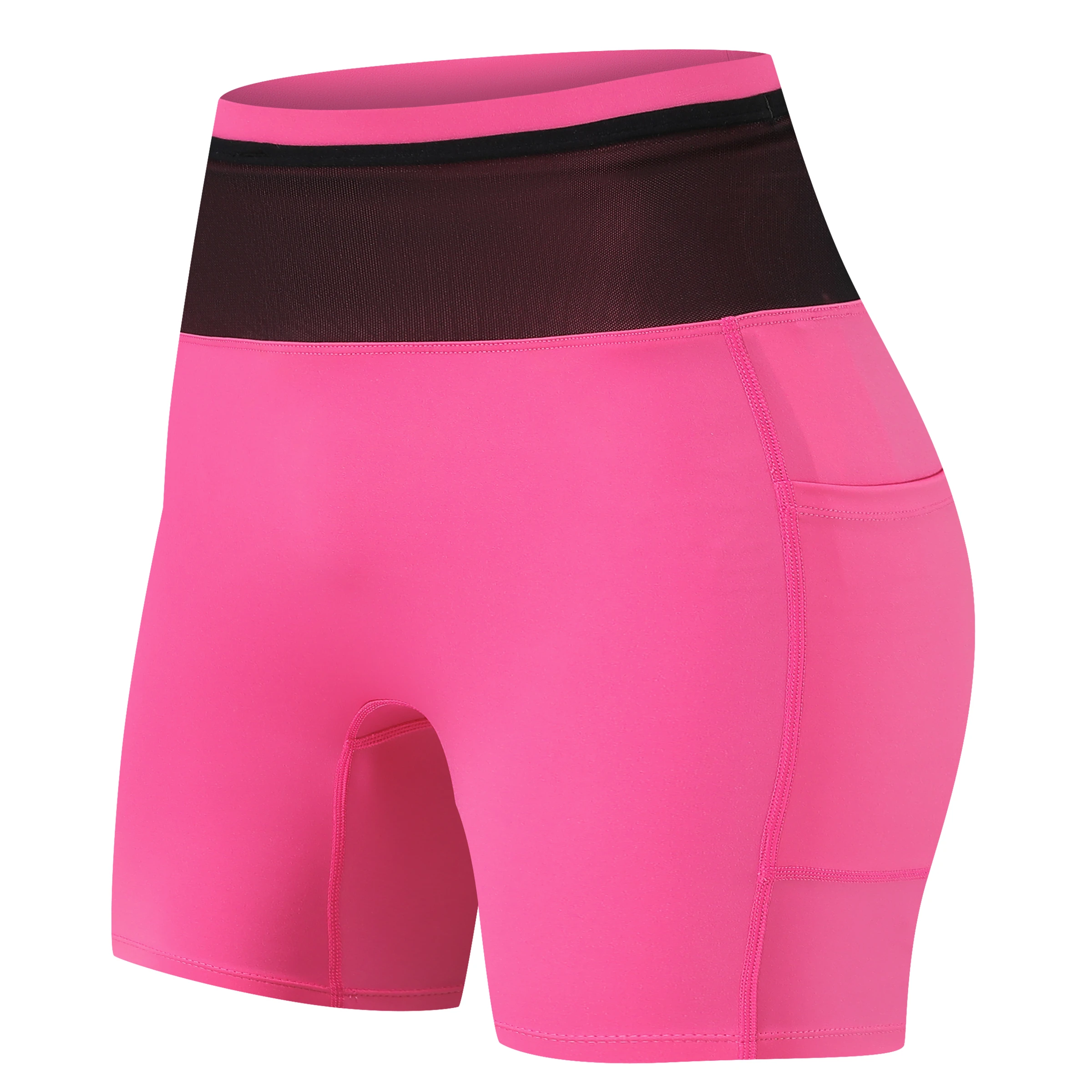 Womens Compression Marathon Running Shorts 6 Pockets with Waist Pack Female Yoga Cycling Tights Fitness Sports Shorts Quick Dry