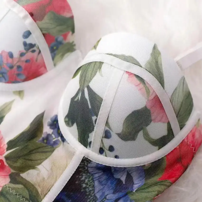 Women Sexy Floral Corset Tank Top Nightclub Party Short Chest Binder Camisole Girl Push Up Tube Top Camisole Lady Bra Lingerie