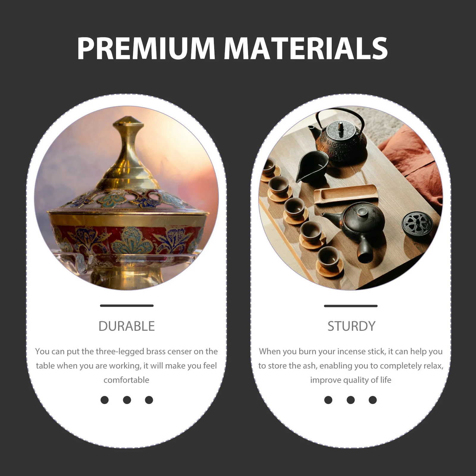 

1Pcs Brass Incense Burner Creative Three-Legged Censer Decor for Home Office Aromatherapy Aromatic Incense Holder Retro Table