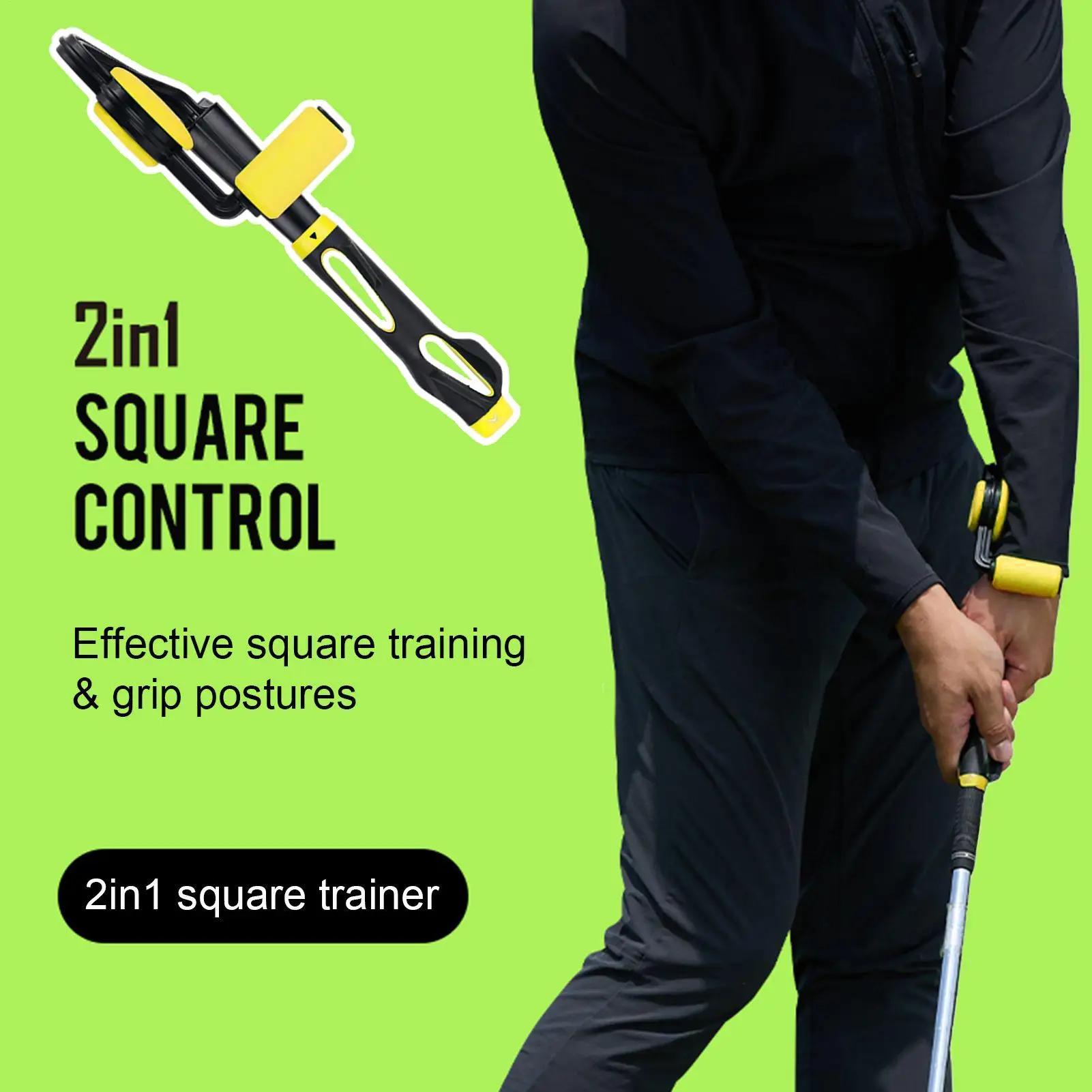 

Тренажер для гольфа Swing Trainer Golf Grip Trainer 2 в 1, SquareSet Control Grip Trainer для поезда, аксессуар для правильного положения руки для начинающих