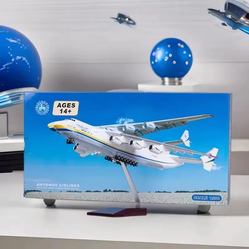 

New 1:200 Scale Ukraine An225 Transport Airplane Diecast Resin Model Decoration Aircraft Gift Collection Display Toys Fans