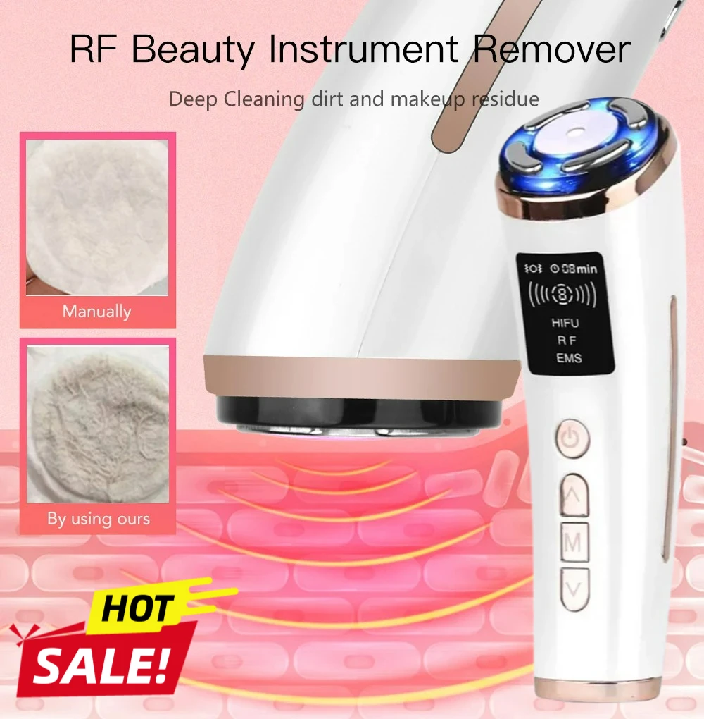 Hifu Face Lifting Machine RF Anti Aging Facial Device EMS Microcurrent Massager for Skin Tightening Rejuvenation Mini Home Use