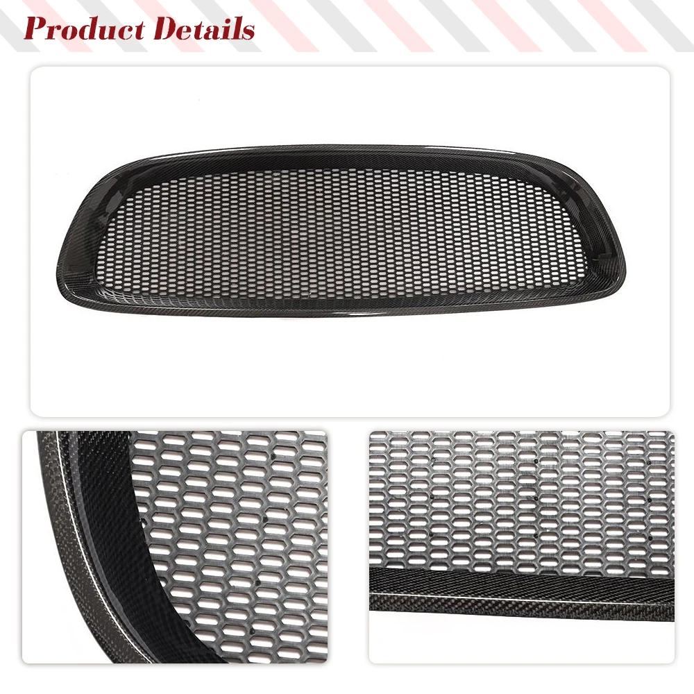 Carbon Fiber Front Grille Cover Replacement Tools Accessories Car Body Kit For Jaguar F-TYPE 2013 2014 2015 2016 2 Door Coupe
