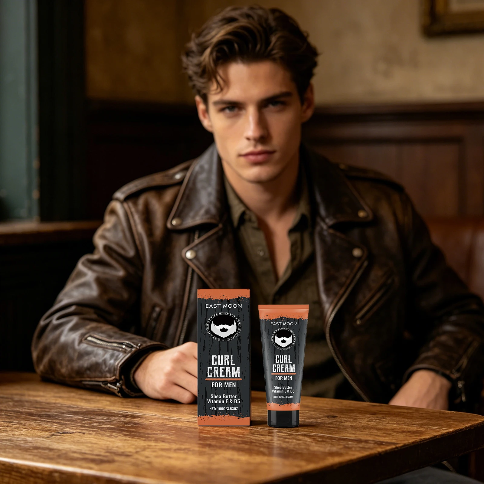 

East Moon Shea Butter Curl Hair Styling Cream For Man Non-Greasy Finished Molding Reduce Dry Edge Control Curly Hair Shaping Wax