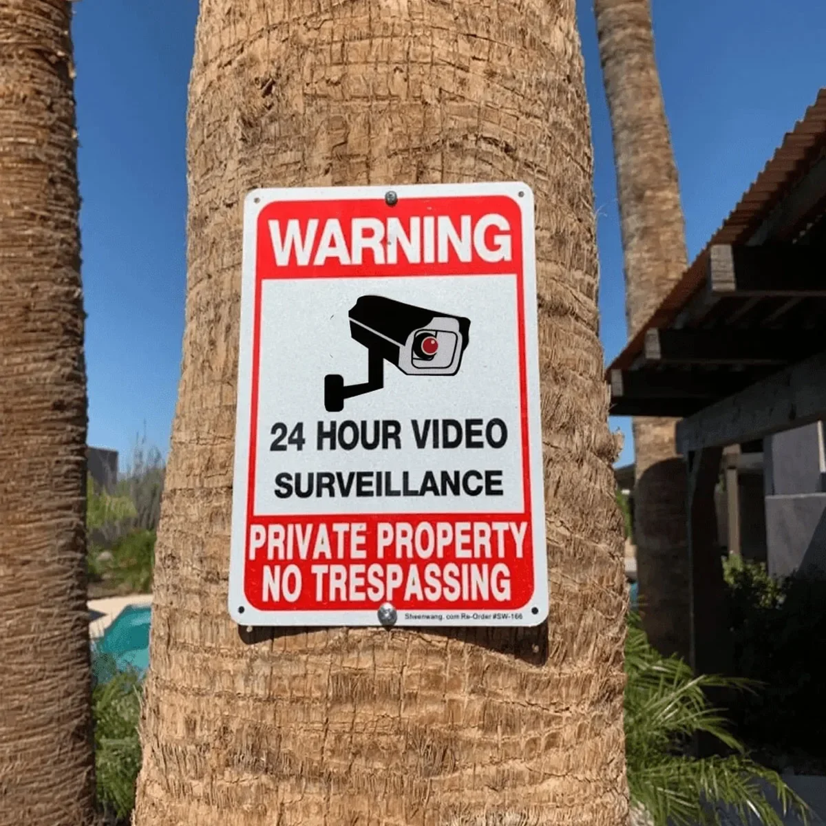 Warning Sign - Security Camera Sign, Reflective Safety Sign, No Trespassing Sign,  Outdoor Home Security Camera Sign