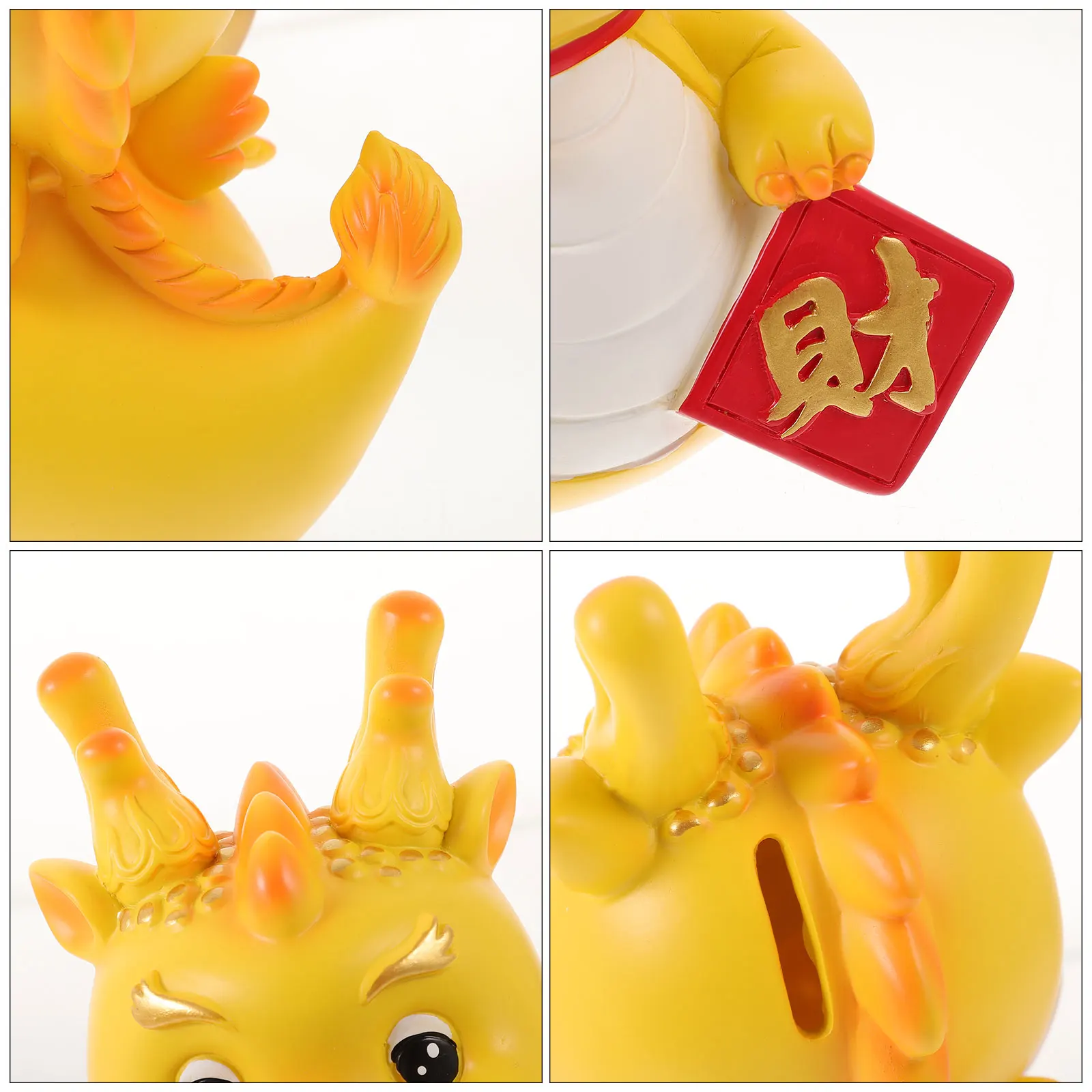 

Creative Piggy Bank Resin Statue Year Of Dragon Gift Coin Saving Jar Desktop Decorative Money Storage Box 2024 Zodiac Dragon