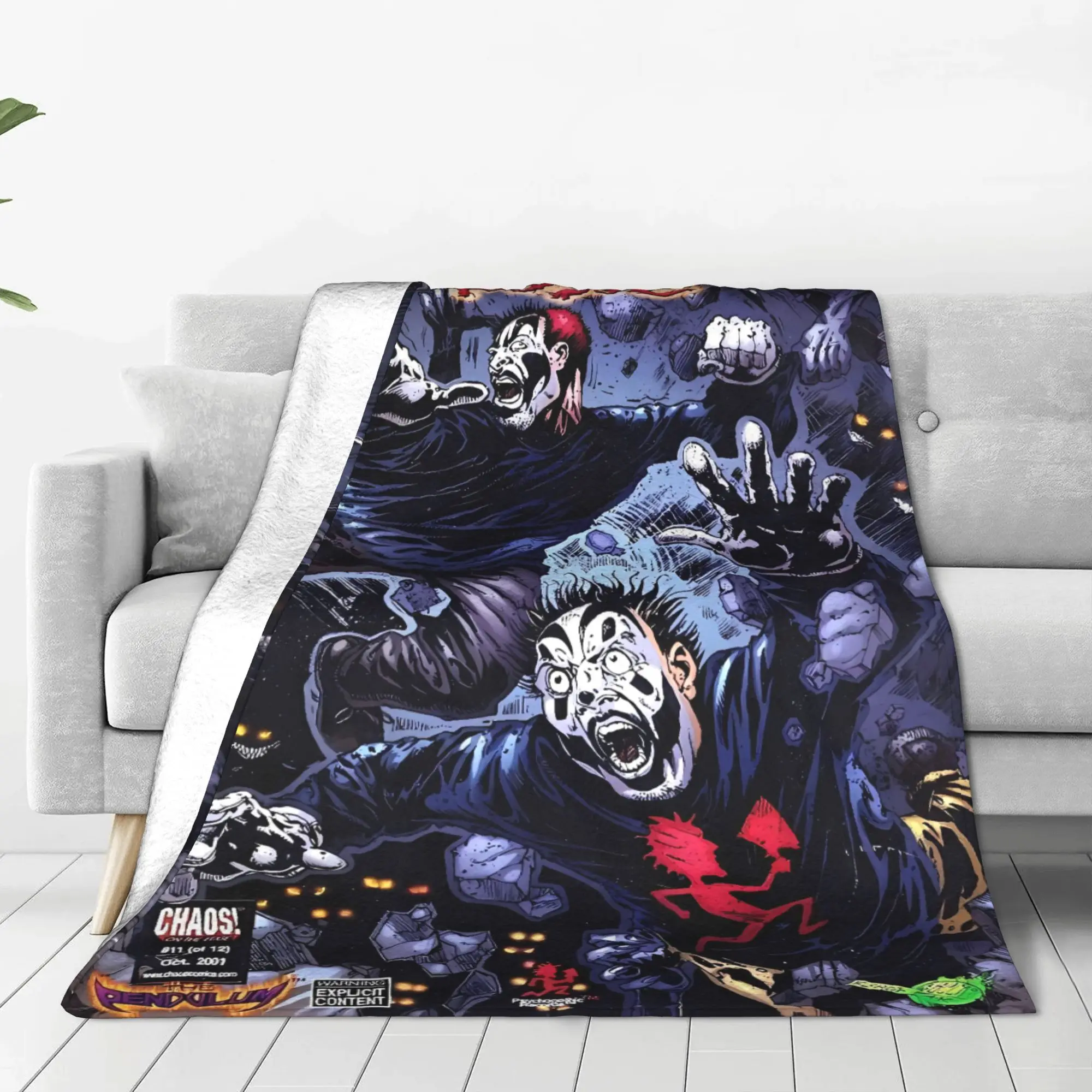 Insane Clown Posse Modern Music Band Warm Blanket Boy Girl Plush Throw Blanket Graphic Couch Chair Flannel Bedspread Bed Cover