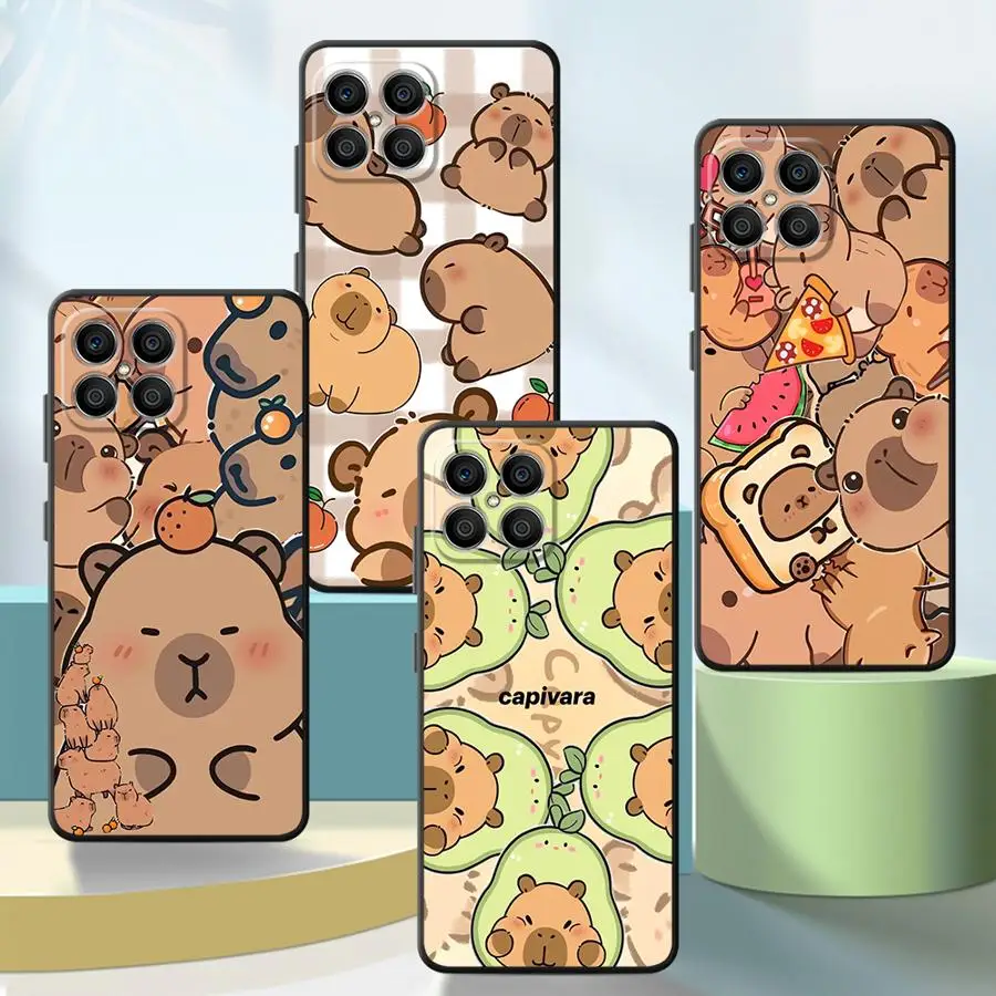 Imagen 3: Funda Protectora para Teléfono Honor X9a X8 X6 Magic5Lite 8X 70 90 X5b 200 400 Lite X7, Diseño Colorido de Capibara