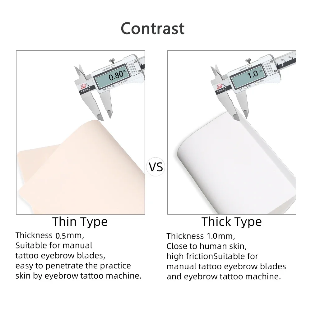 1/3/5/10/15pc Tattoo Blank Practice Skin White Eyebrow Double sided Permanent Makeup Beginner Practice Fake Skin