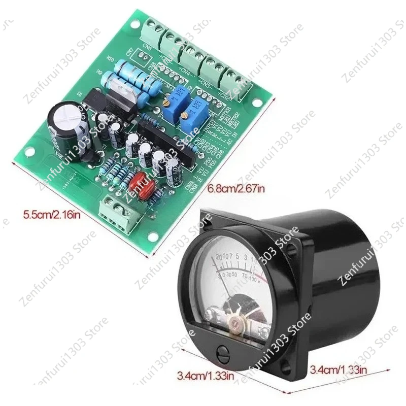 Wholesale 2Pcs Meter Panel With Warm Backlight - Audio Level Indicator With Amplifier Driver Board