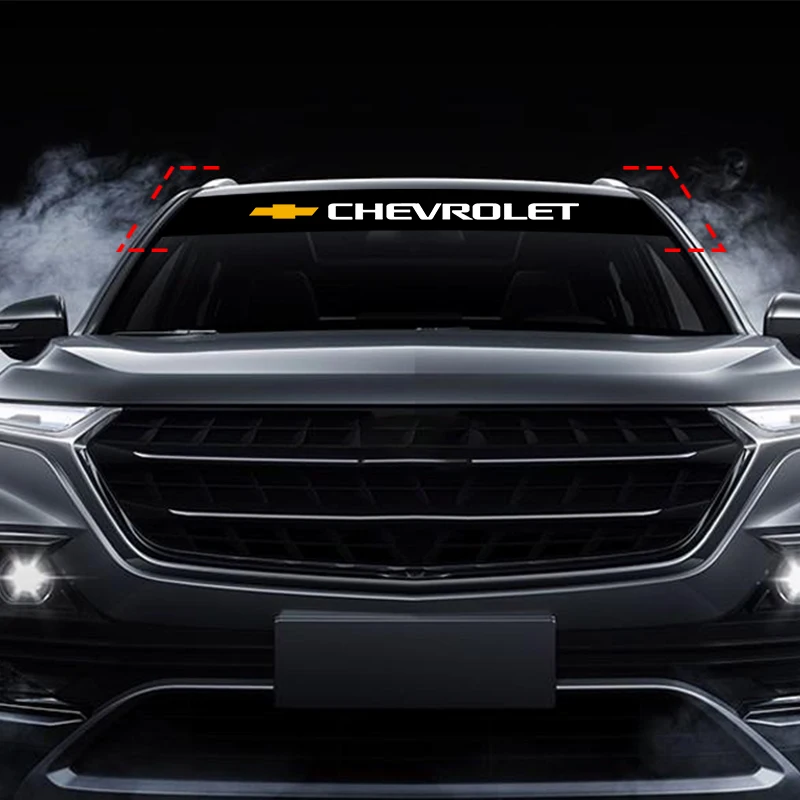 

Простая установка, декоративная наклейка на переднее окно автомобиля, подходит для Chevrolet Silverado Impala Malibu Equinox Cruze Camaro Cavalier Blazer