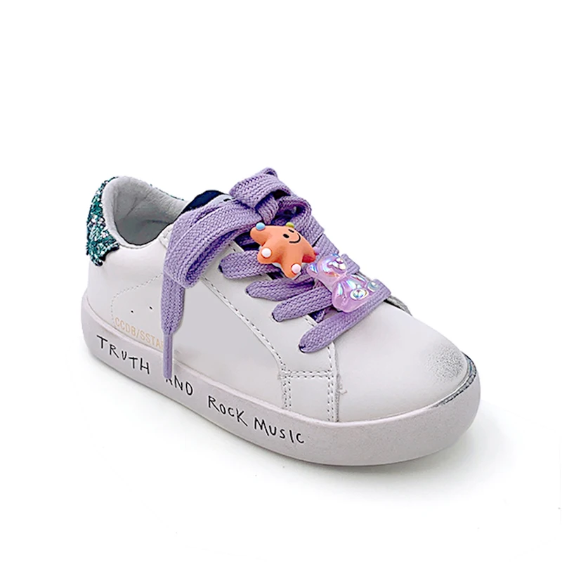 Kids Sneakers 2024 Girls Spring Fashion Shiny Running Sport Shoes Children Non-slip Trainers Student CCDB Casual Sneakers