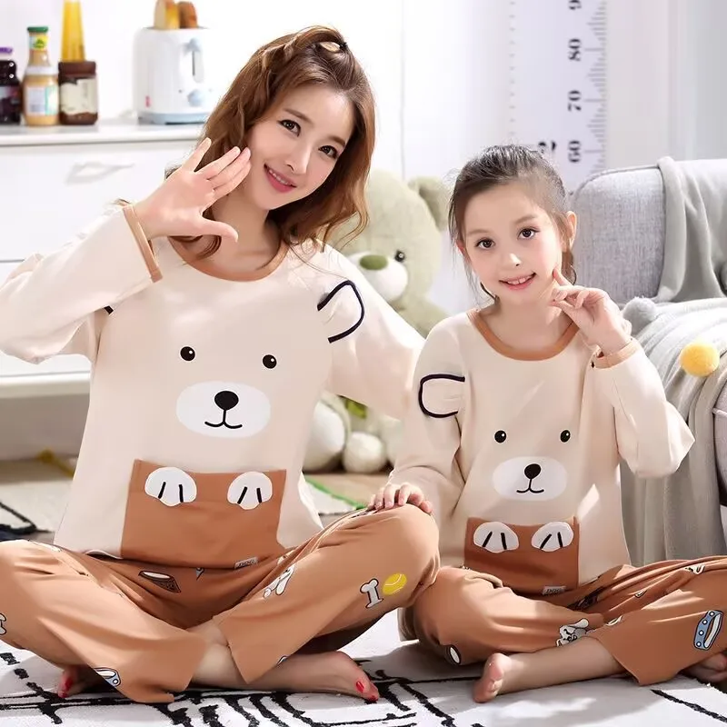 Family Christmas Pajamas Set Matching Mother and Daughter Clothes Mom and me Pajamas women girl Long Sleeve pyjamas