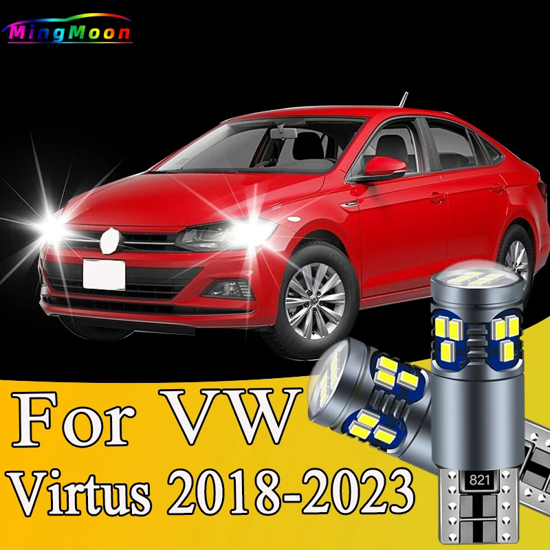 2Pcs T10 Car LED Blubs lampada di ingombro luci di parcheggio interne per auto per VW Virtus 2018 2019 2020 2021 2022 2023