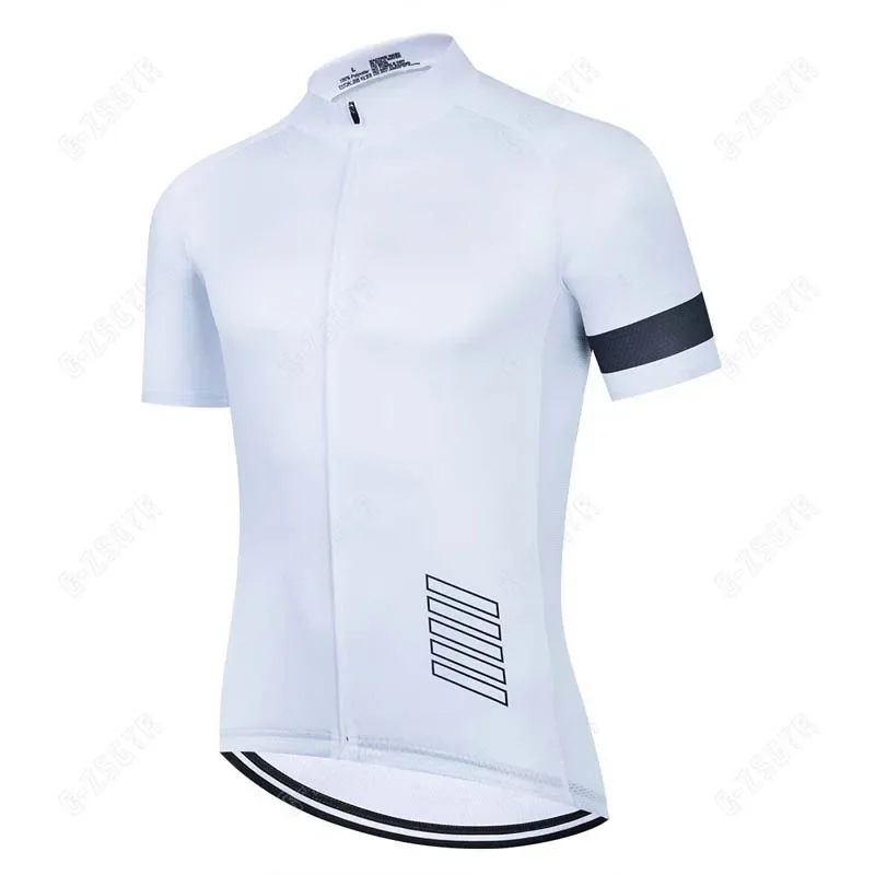 Men Cycling Jerseys White Cycling Clothing MTB Bike Clothes Quick Dry Short Sleeves Bicycle Sportswear 19D Gel Pad Bib Pants