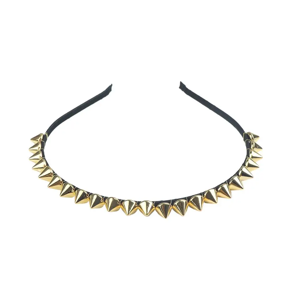 Fashion Punk Hot Gift Spike Metal Women Jewelry Bow Party Hair Clips Hair Band Headband Rivets