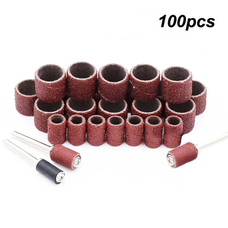 

100 шт. шлифовальные втулки 80-600 зернистость наждачная бумага дрель для полировки большинство видов камня нефрита и металла инструменты аксессуары