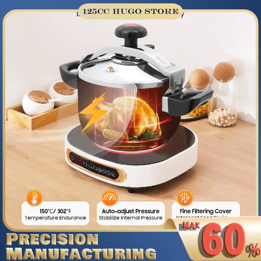 

Скороварка из нержавеющей стали, 7 л, большая емкость, 60 кПа, кастрюля для тушения под давлением, чайник для приготовления пищи, экстер