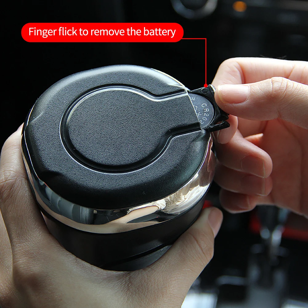 Auto Ashtray Rechargeable Solar Energy LED Car Ashtray Removable Cigarette Lighter Ashtray For Car Cup Holder With LED Light