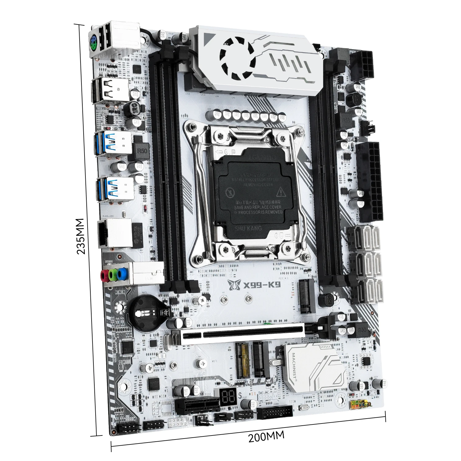 MACHINIST X99 K9 Motherboard Set LGA 2011-3 With Kit Xeon E5 2697 V3 Processor DDR4 CPU 32GB(4*8GB) 2666MHz Memory RAM NVME M.2