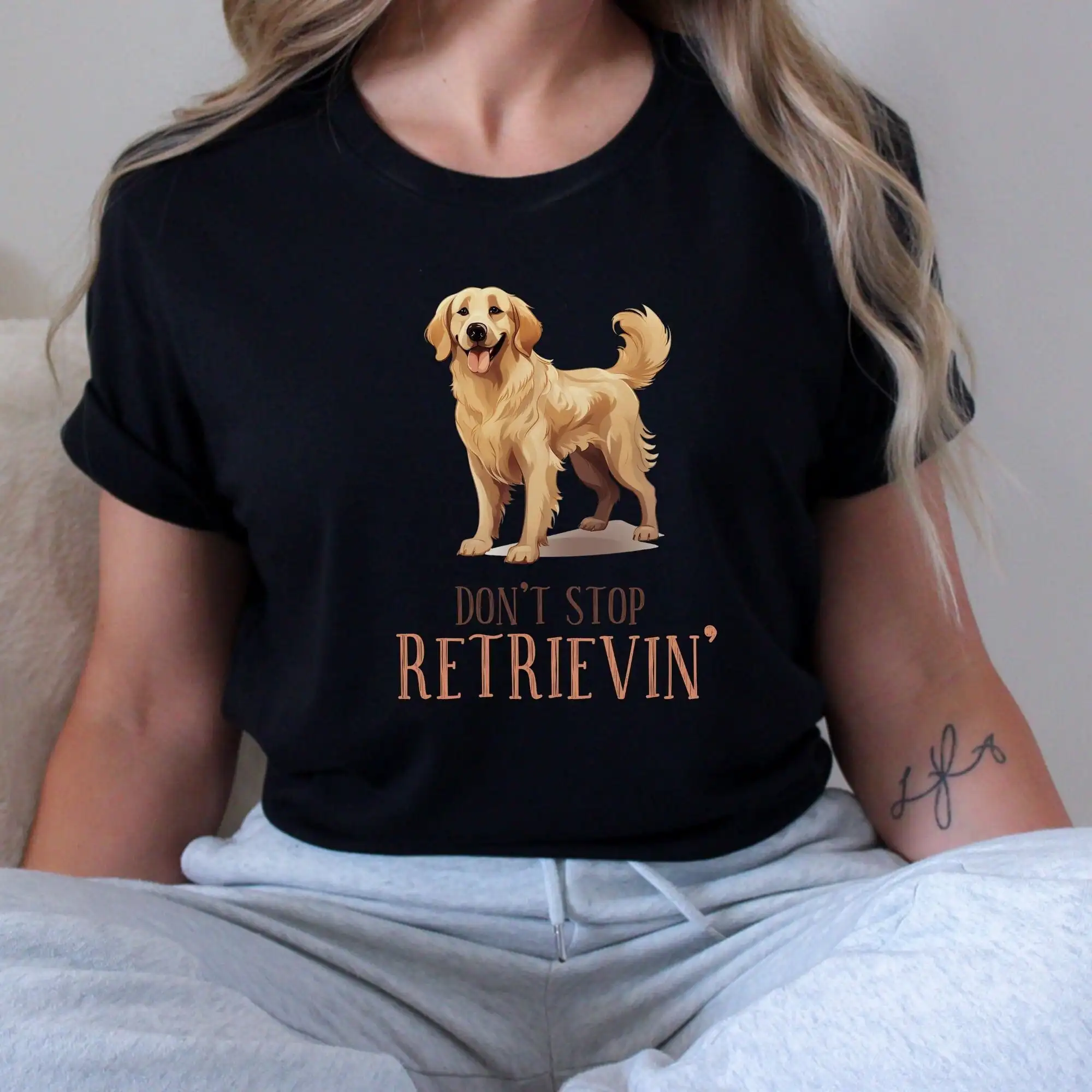 Don'T Stop Retrievin' T Shirt Golden Retriever Mom For Dog Lover Dad