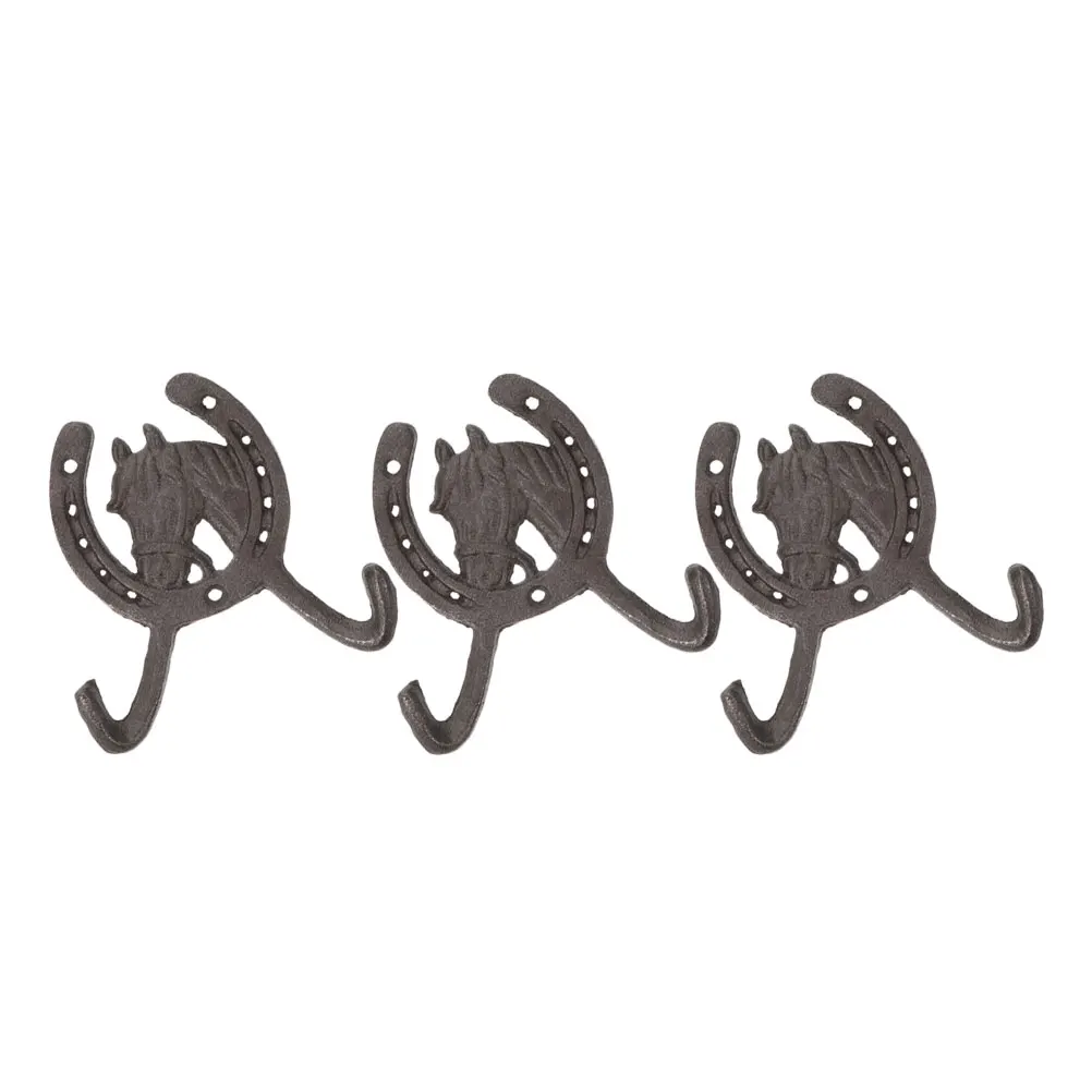 

3 Pcs Wedding Decoration Hooks 12 3x12CM Cast Iron Home Garden Tool Hangers Clothes Coat Hat Organizer Bathroom Bedroom Kitchen