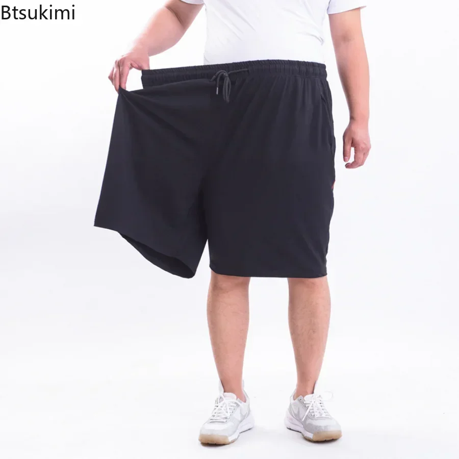 2024 Summer Casual Shorts for Fat Men Breathable Soft Sports Shorts Male Oversized Beach Shorts Streetwear Short Pants 9XL 10XL