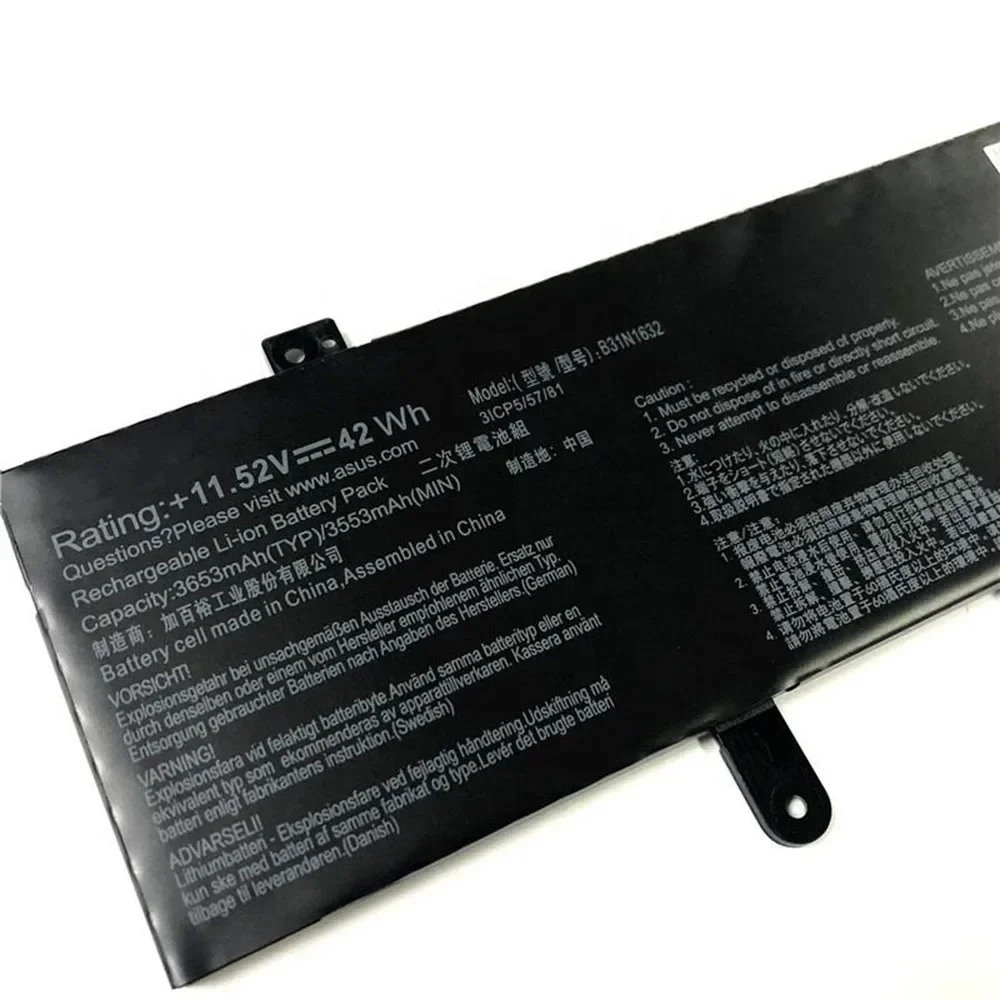 B31N1632 11.52V 42Wh Original Laptop Battery for ASUS ZenBook S4000U S4100U X405U Vivobook 14 X405UA X405UR X405UQ