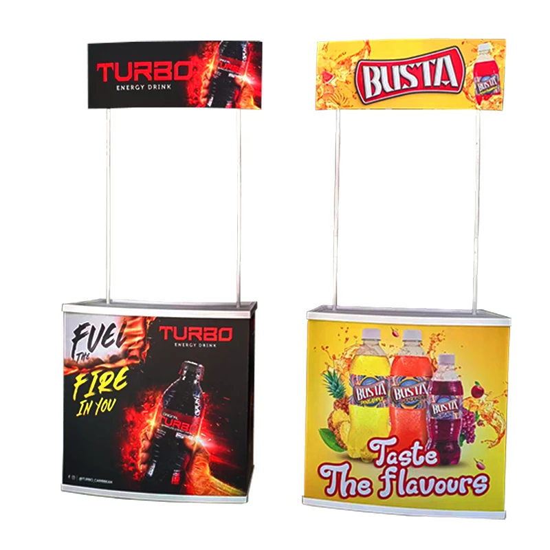 Durable and Economical Reusable PP Promotion Table Counter Indoor/Outdoor Exhibition Booth Display Stand